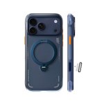 Torras Funda Para Iphone 17 Pro – Carcasa Con Magsafe Y Soporte Giratorio Ostand Q3 Air Azul Marino, Protección Y Ajuste Preciso