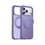 Torras Funda Para Iphone 17 Pro Max – Carcasa Con Magsafe Y Soporte Giratorio O3 Air Violeta, Protección Y Ajuste Preciso