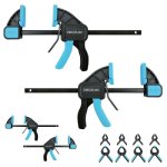 Cecotec Sargentos De Barra 12 Piezas Strongcomfort 740 Instant Evolution. Liberación Rápida, Hasta 70kg De Fuerza, Cabezal Easy