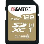 Carte SD Emtec ECMSD128GXC10SP 128 Go Classe 10 95 Mo/s Noir