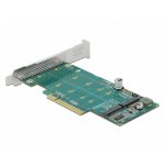 Scheda PCI Express Delock x8 a 2x NVMe M.2 Chiave M Bifurcazione Profilo Basso