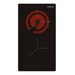 Encimera Edesa EVT-3220 B 2 zonas eléctricas cerámica vidrio negro integrada
