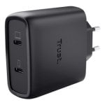 Carregador Trust Maxo 65W GaN 2 portos USB-C compacto