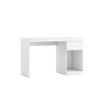 Mesa de escritorio Fabrikit Boro 1 cajón blanco mate 120x50x75,5 cm