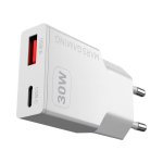 Carregador Mars Gaming MD-GAN30 USB GaN 30W PD QC Duplo Branco