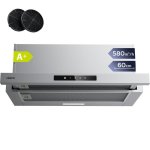 Campana extractora Ciarra AWS6909A Umluft 60cm Edelstahl 580m³/h