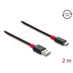 Cabo USB DeLOCK 81543 2 m USB A para USB C USB 2.0 vermelho e preto