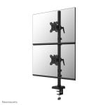 Neomounts DS60-600BL2V Supporto Doppio Monitor Scrivania 10 a 32" VESA 75x75 a 100x100 Max 9Kg