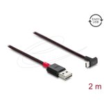 Cabo USB DeLOCK 81551 2 m USB A para USB C USB 2.0 Vermelho Preto