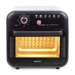 Kompakter Dam Electronics 18L 1800W AirFryer Tischofen mit Doppelrost und Sichtfenster