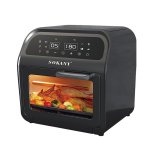 Kompakter Dam Electronics Standbackofen 16L 2500W Touch-Display AirFryer Schwarz