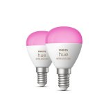 Bombilla inteligente Philips Hue Blanco y Color E14 P45 Paquete de 2