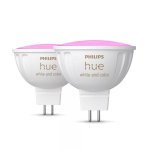 Bombilla inteligente Philips Hue MR16 Blanco y Color Paquete de 2