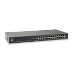 Switch LevelOne GEP-2681 Gestido L3 24 portos Gigabit Ethernet PoE montagem rack