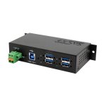 Hub EXSYS 4 puertos 5000 Mbit/s USB 3.2 Gen 1 EX-1185HMVS-2 Metal Negro 1,5 m