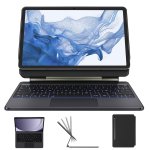 Teclado Samsung Magic Keyboard Con Trackpad Para  Samsung Galaxy Tab S7，s8，s9，s9 Pe Black Faux Leather Bluetooth Keyboard Protective Case