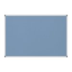 Festes Anschlagbrett Maul Hellblau Textil 900 x 600 mm Aluminium Silber