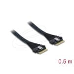 Cable SAS DeLOCK 82303 0,5 m Slim SAS SFF-8654 8i a Slim SAS SFF-8654 8i
