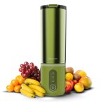 Batidora Power Titanium Shake2Go Olive Steel Vaso metal 600ml 180W