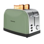 Tostadora Vintage Taurus Vintage II 2 Ranuras Cortas 950 W 7 Niveles Oliva
