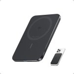 Power bank Anker Nano 5.000 mAh ultrafino, 15W Qi2 carga inalámbrica, Compatible con MagSafe, Negro