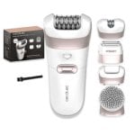 Depiladora Eléctrica Cecotec SkinCare Depil-Action 6000 Inalámbrica 4 Cabezales Resistente al Agua Luz LED