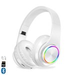 Auriculares inalámbricos Dam Electronics B39UV Bluetooth 5.0 negros con luces RGB, lector Micro SD y autonomía de 6 horas