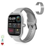 Dam Electronics Gts4 Plus Bluetooth 1,75'' LCD Argento 2 Cinturini IP67 Pulsossimetro SpO2