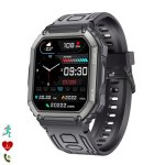 Dam Electronics Smartwatch K6 Bluetooth 1,8'' Zinco Nero IP67 Pulsossimetro SpO2