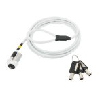 Cavo Antifurto Mobilis 1,8 m con Chiave in Acciaio Bianco