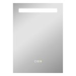 Homcom Espejo De Baño Con Luz Led 70x50 Cm Con 3 Colores De Luz