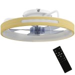 Ventoinha de Teto com Luz HOMCOM B31-641V00ND 40W Ø49cm 6 Velocidades Motor DC Reversível Comando