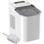 Homcom Máquina De Hielo Autolimpiable 12 Kg/24h 9 Cubitos Listos En 7 Minutos