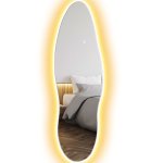 Homcom Espejo De Cuerpo Entero De Pared Con Luces Led 120x40 Cm Transparente