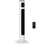 Homcom Ventilador De Torre 45w Con Control Remoto 3 Velocidade 3 Modos Blanco