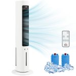 Homcom Climatizador Evaporativo De Torre 3 En 1 Con Depósito De 3 L Blanco