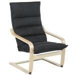 Homcom Sillón De Salón Moderno Con Respaldo Alto Patas De Madera Negro