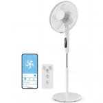 Homcom Ventilador De Pie Con Control Remoto Y Función Wifi Altura Ajustable