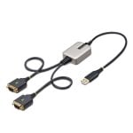Adaptador USB a 2 Puertos Serie StarTech de 60cm con Retención COM