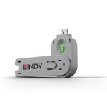 Chave de bloqueio de porta Lindy 40621 USB tipo A verde