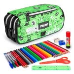 Astuccio Triplo Milan Tandem con Materiale Scolastico Incluso