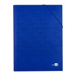 Cartella Liderpapel Formato Folio Prolungato Chiusura Elastico Cartone Rivestito Blu