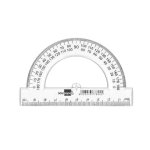 Transportador Semicirculo Liderpapel 10 cm Plástico Transparente