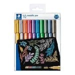 Staedtler Design Journey - Estuche de 10 Rotuladores Metálicos de Ponta Redonda