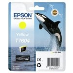 Cartucho de Tinta Epson T7604 Amarillo Original para SureColor SC-P600