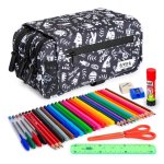 Estuche escolar triple Grafoplás ColePack EcoDesign con material incluido, compacto y resistente