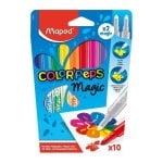 Estuche de 10 Rotuladores Maped Color'Peps Magic Lavables con 2 Reveladores