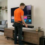 Instalación de barra de sonido en domicilio