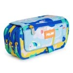 Estuche Portatodo Triple Milan Blue Odyssey Azul Amarillo Verde