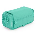 Estuche Escolar Triple Portatodo Practicdomus Turquesa Alta Capacidad